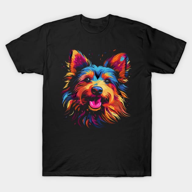 Australian Terrier Smiling T-Shirt by JH Mart